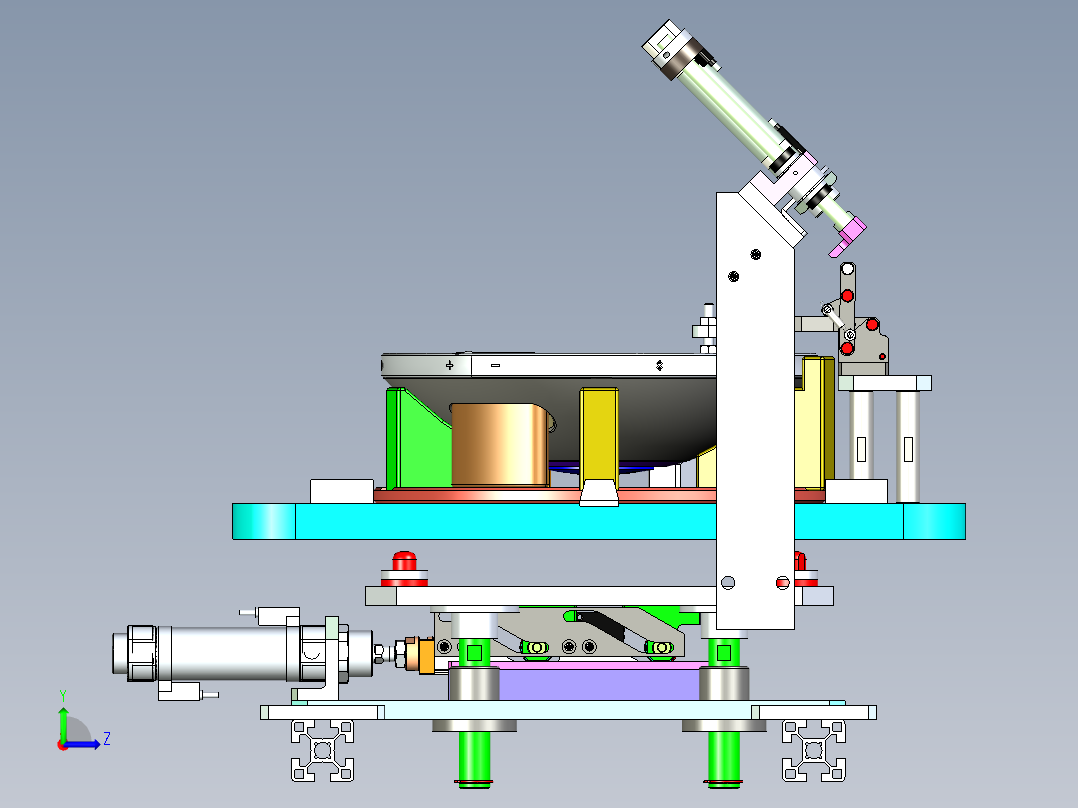 顶升定位模组设计左视图