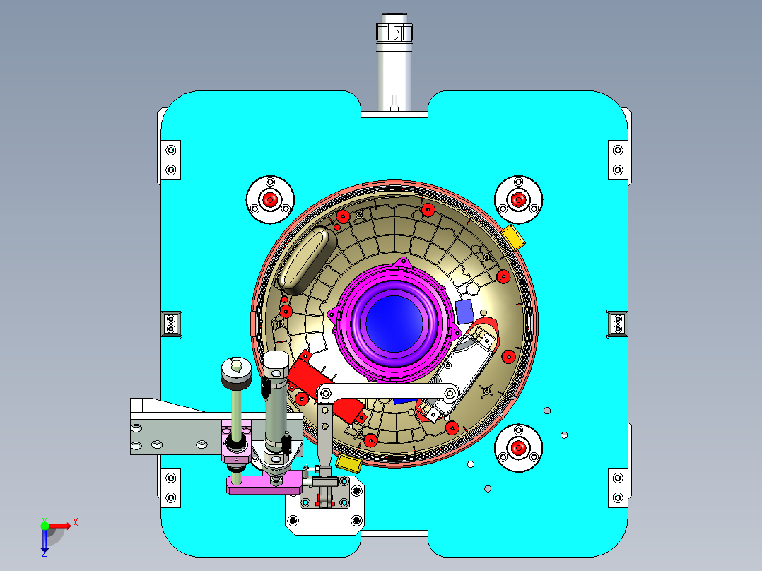 顶升定位模组设计俯视图