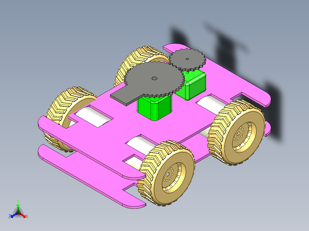 B3003985-自主移动小车正等轴测图