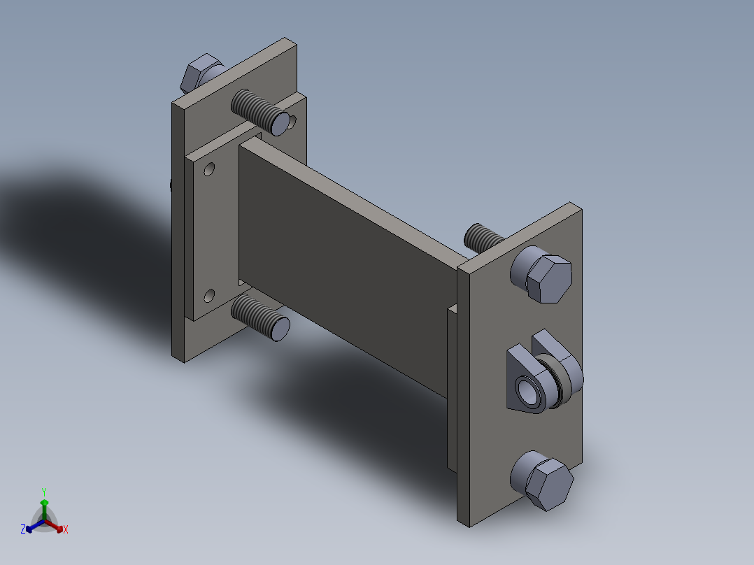 滑动架正等轴测图