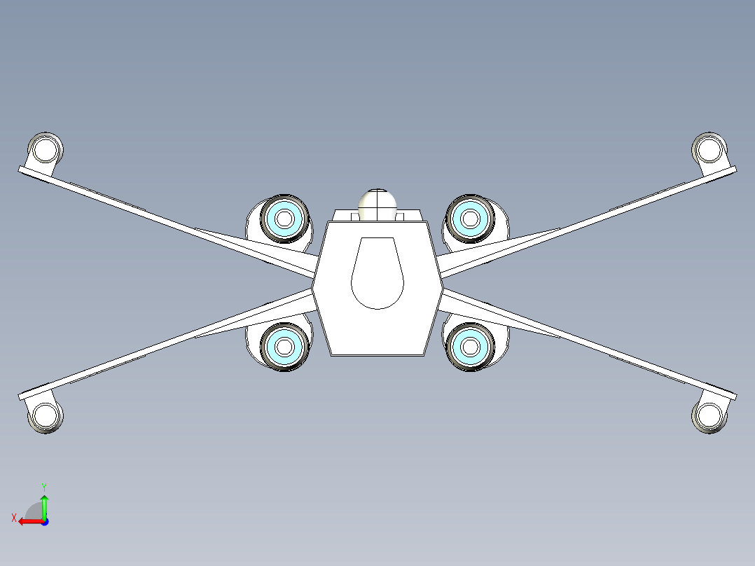 B2004175-X翼战斗机星球大战后视图