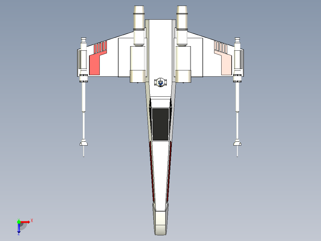 B2004175-X翼战斗机星球大战俯视图