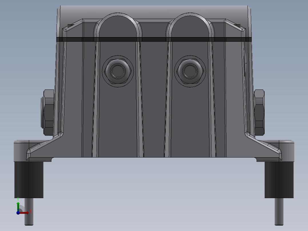 点胶机电控分线盒模型前视图