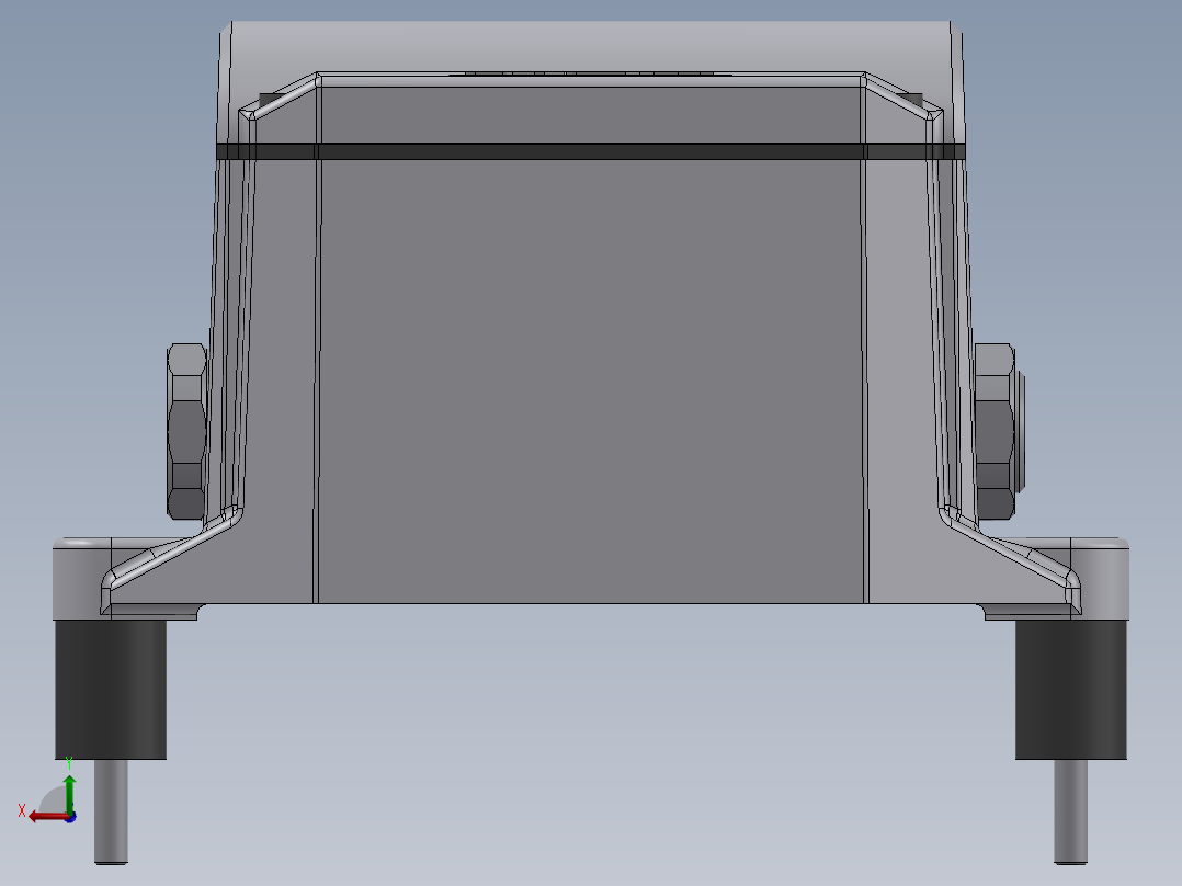 点胶机电控分线盒模型后视图