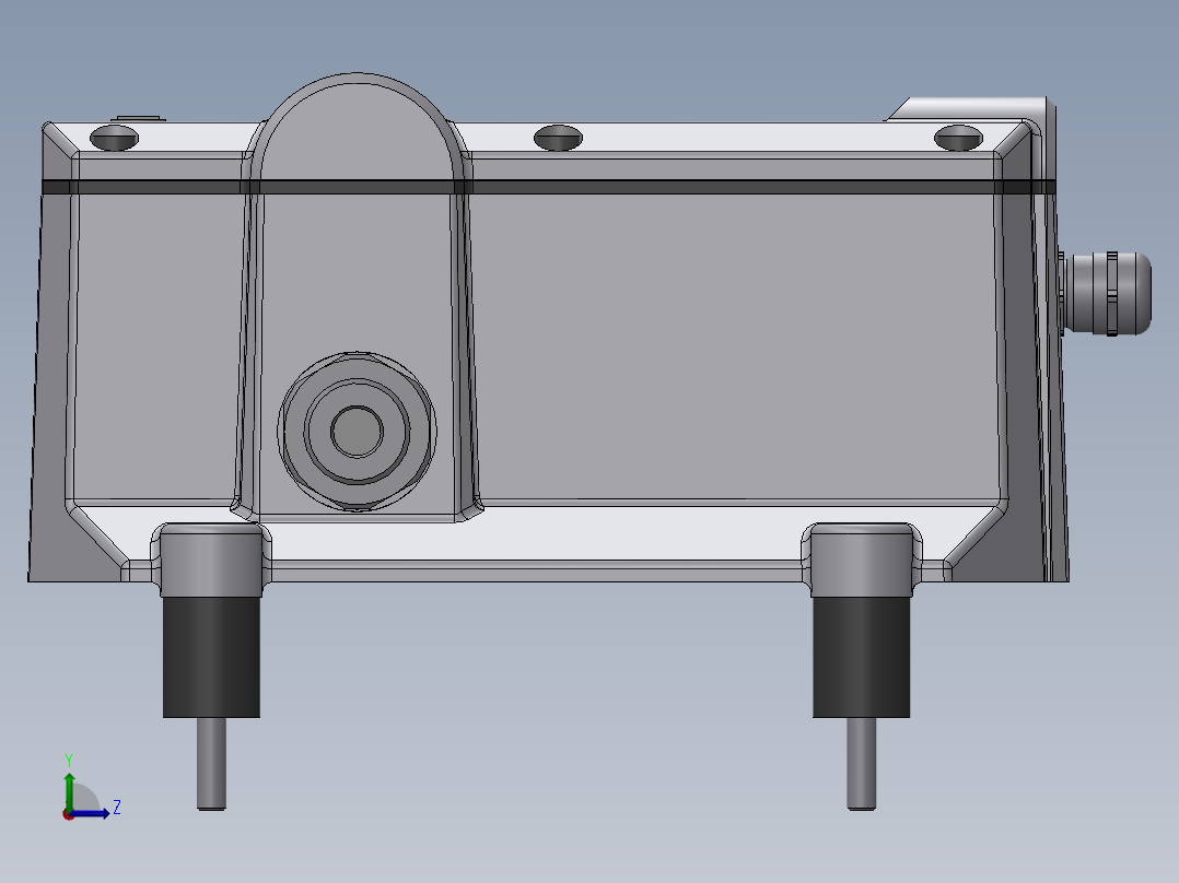 点胶机电控分线盒模型左视图