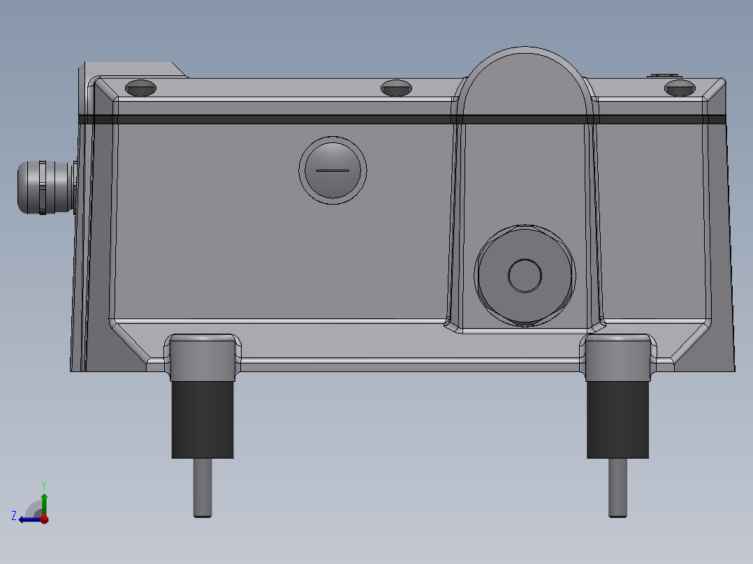 点胶机电控分线盒模型右视图
