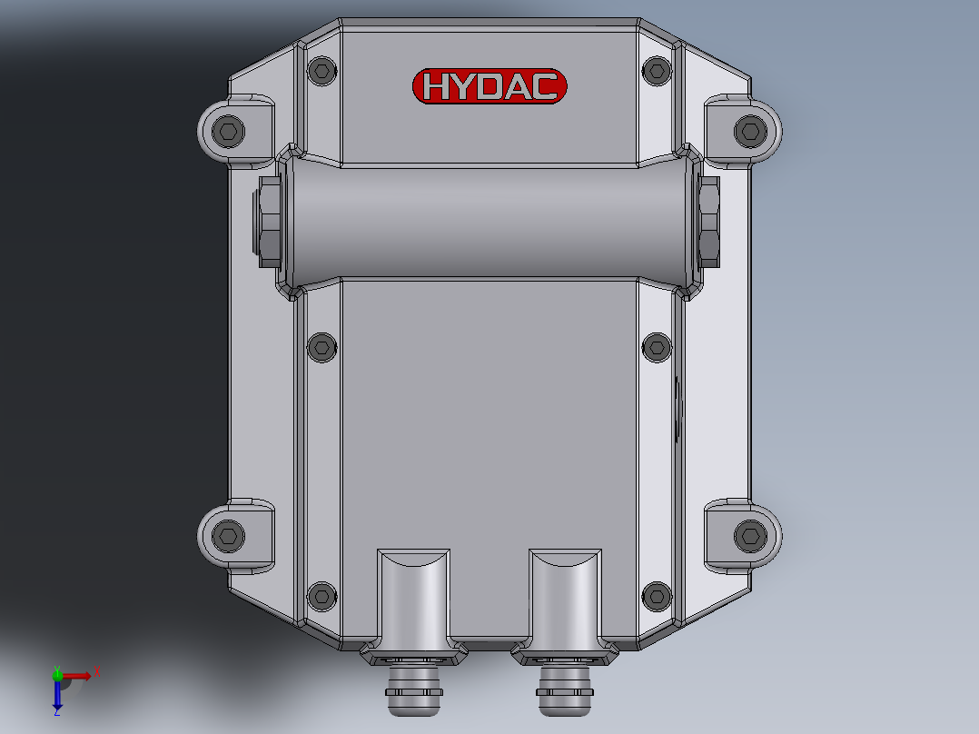点胶机电控分线盒模型俯视图