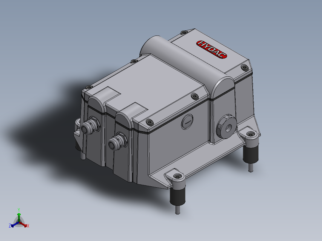 点胶机电控分线盒模型正等轴测图