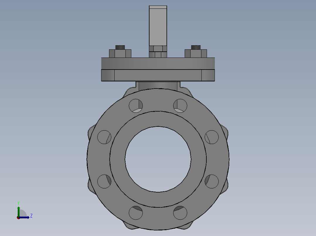 [DN125]球阀左视图