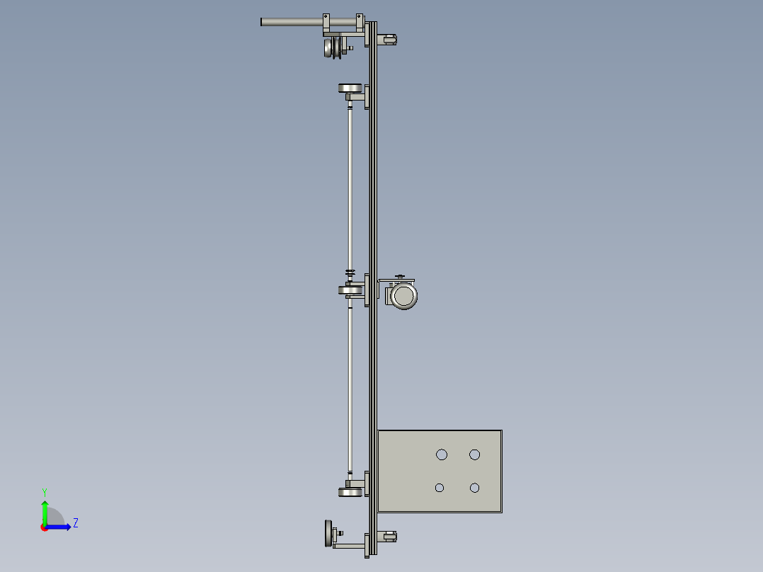 装饰板安装用的打胶设备左视图