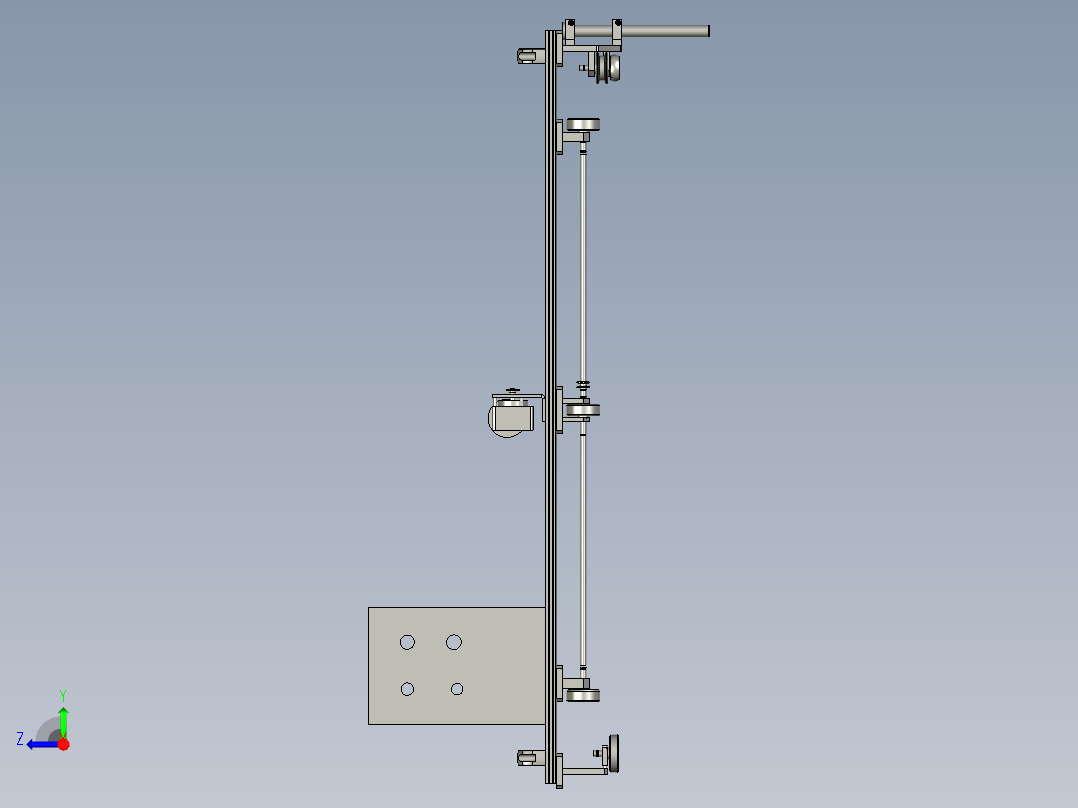 装饰板安装用的打胶设备右视图
