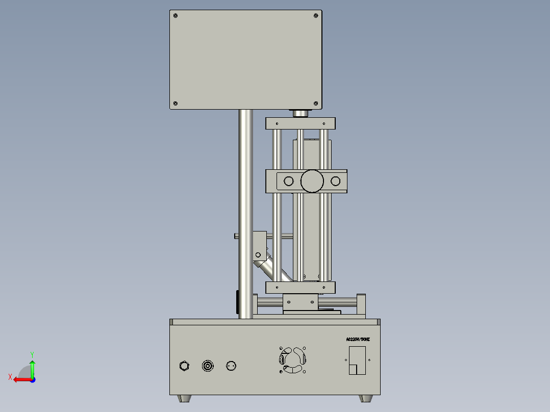 圆形产品点胶机后视图