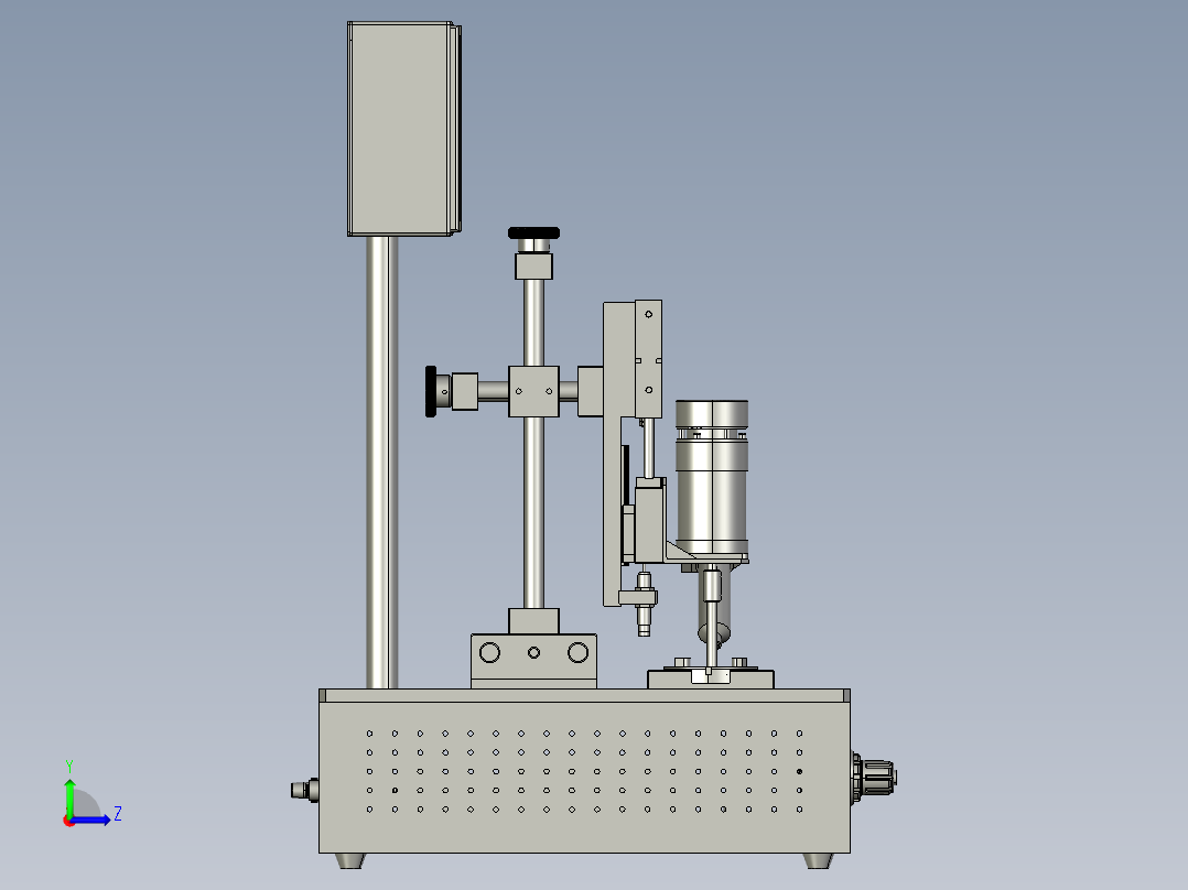 圆形产品点胶机左视图