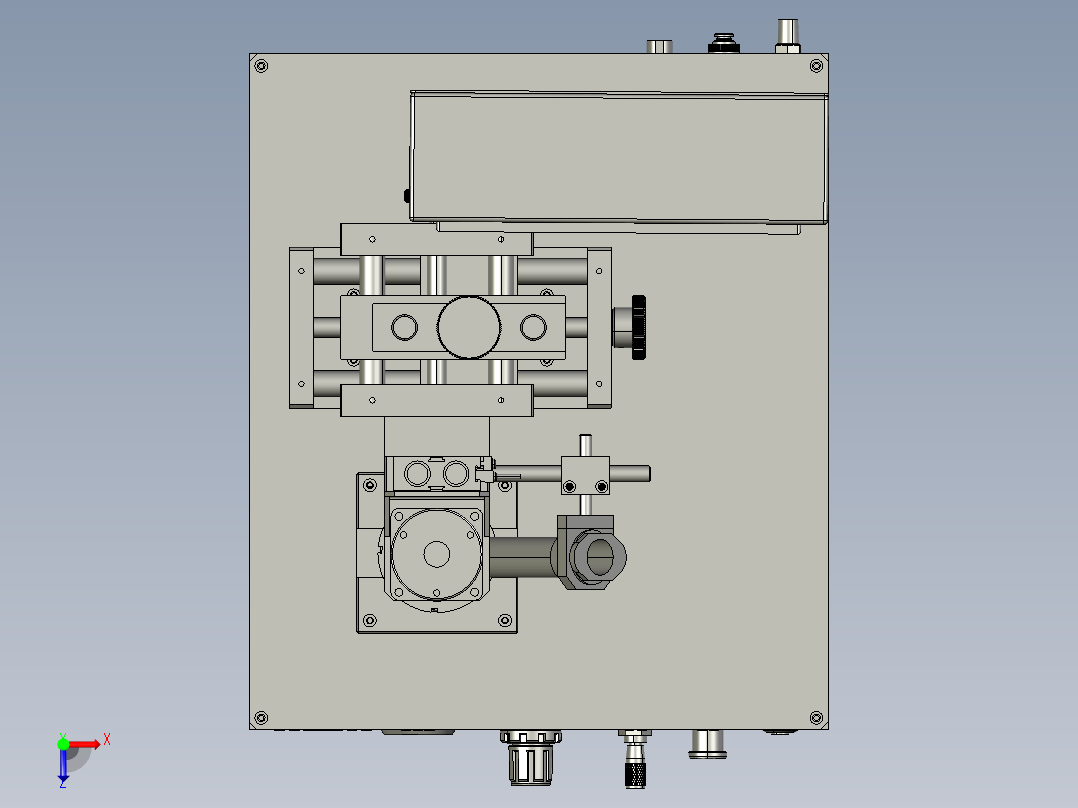 圆形产品点胶机俯视图