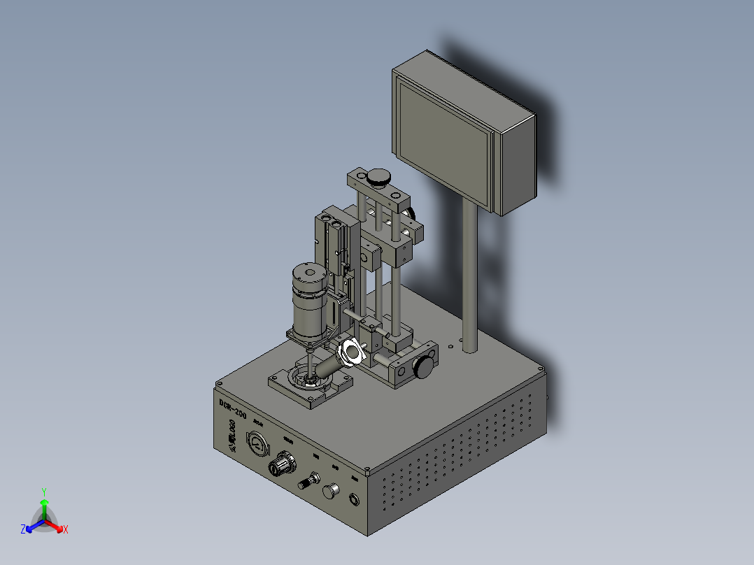 圆形产品点胶机正等轴测图