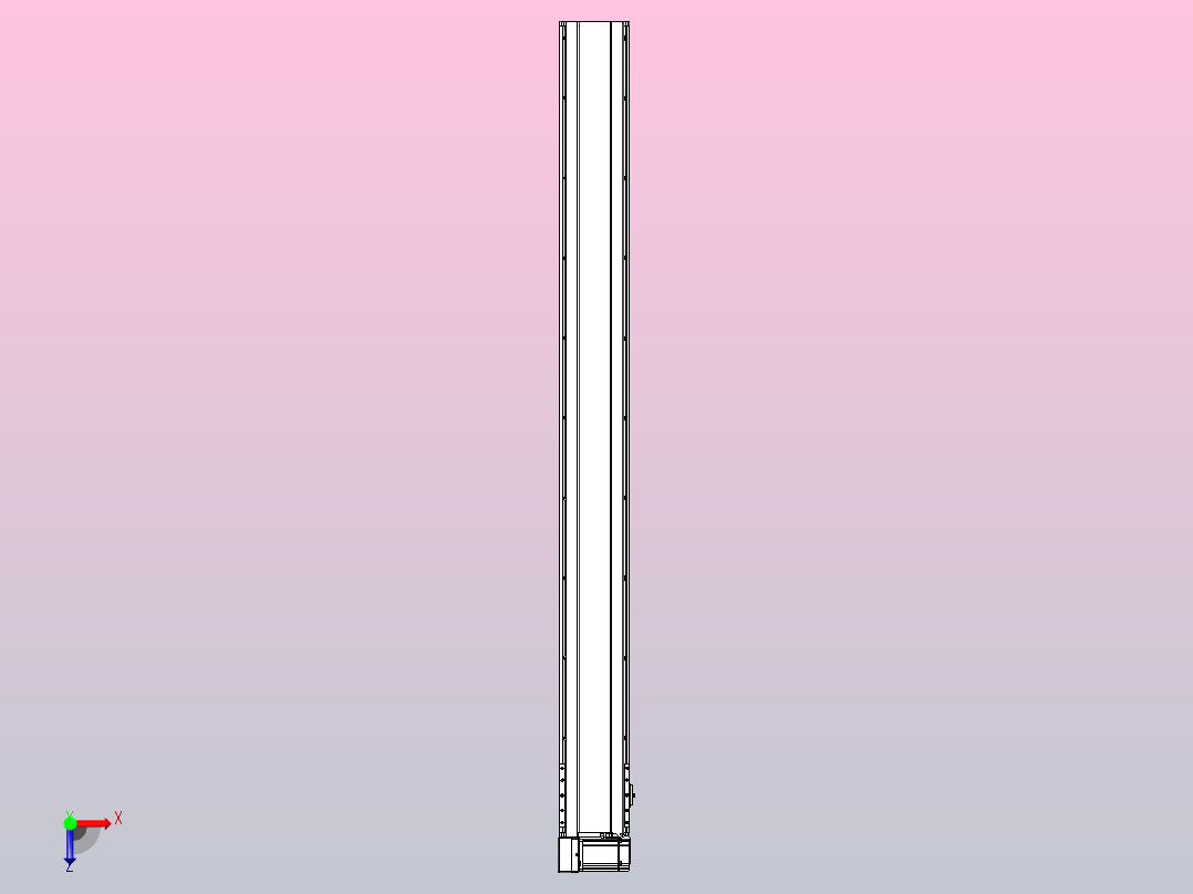 皮带直线轴半封闭可选导轨TPA-HNB-175D-140-L1750-LU-C-P75-N3俯视图