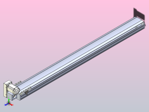 皮带直线轴半封闭可选导轨TPA-HNB-175D-140-L1750-LU-C-P75-N3正等轴测缩略图