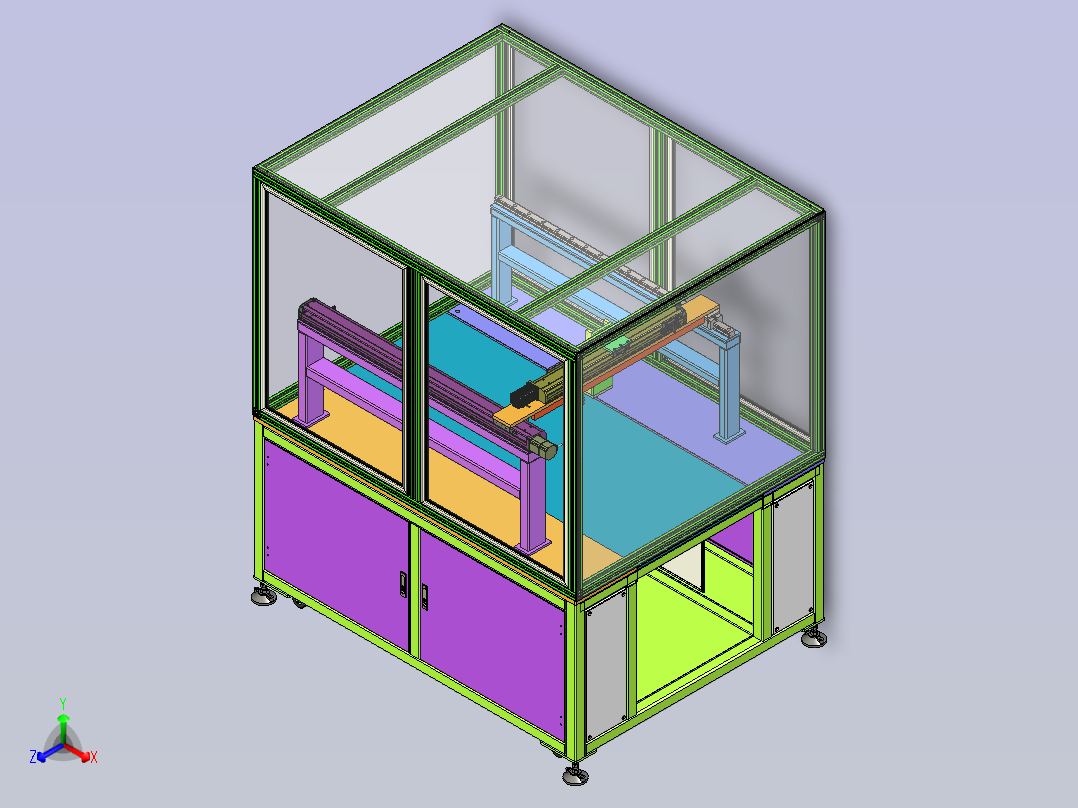 激光切割设备2正等轴测图