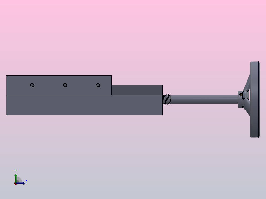 燕尾槽滑块拖板左视图