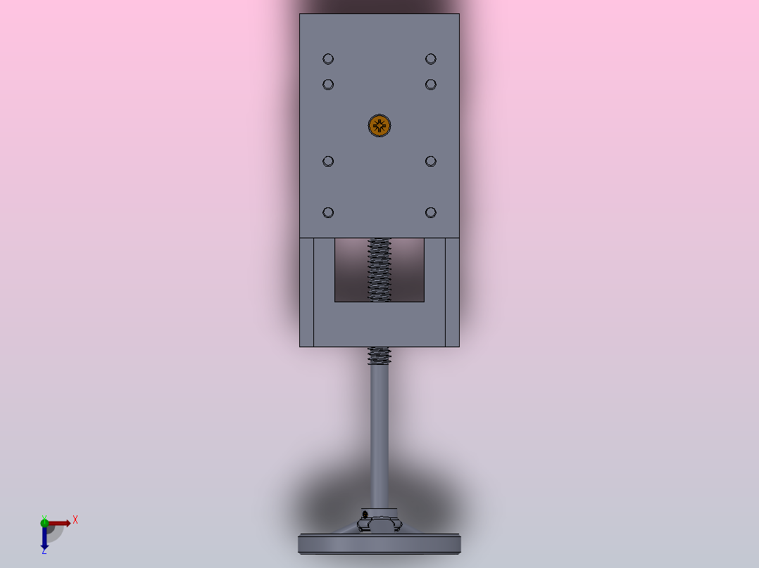 燕尾槽滑块拖板俯视图