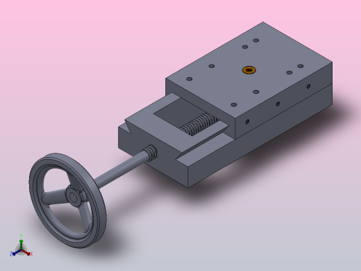 燕尾槽滑块拖板正等轴测缩略图