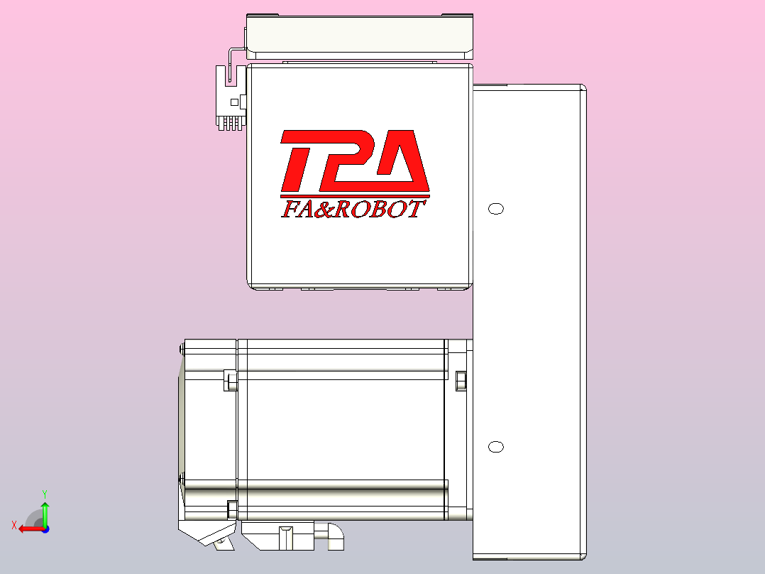 伺服电机集成皮带传动直线执行器TPA-OCB-100-192-L850-RP-P75-N3后视图
