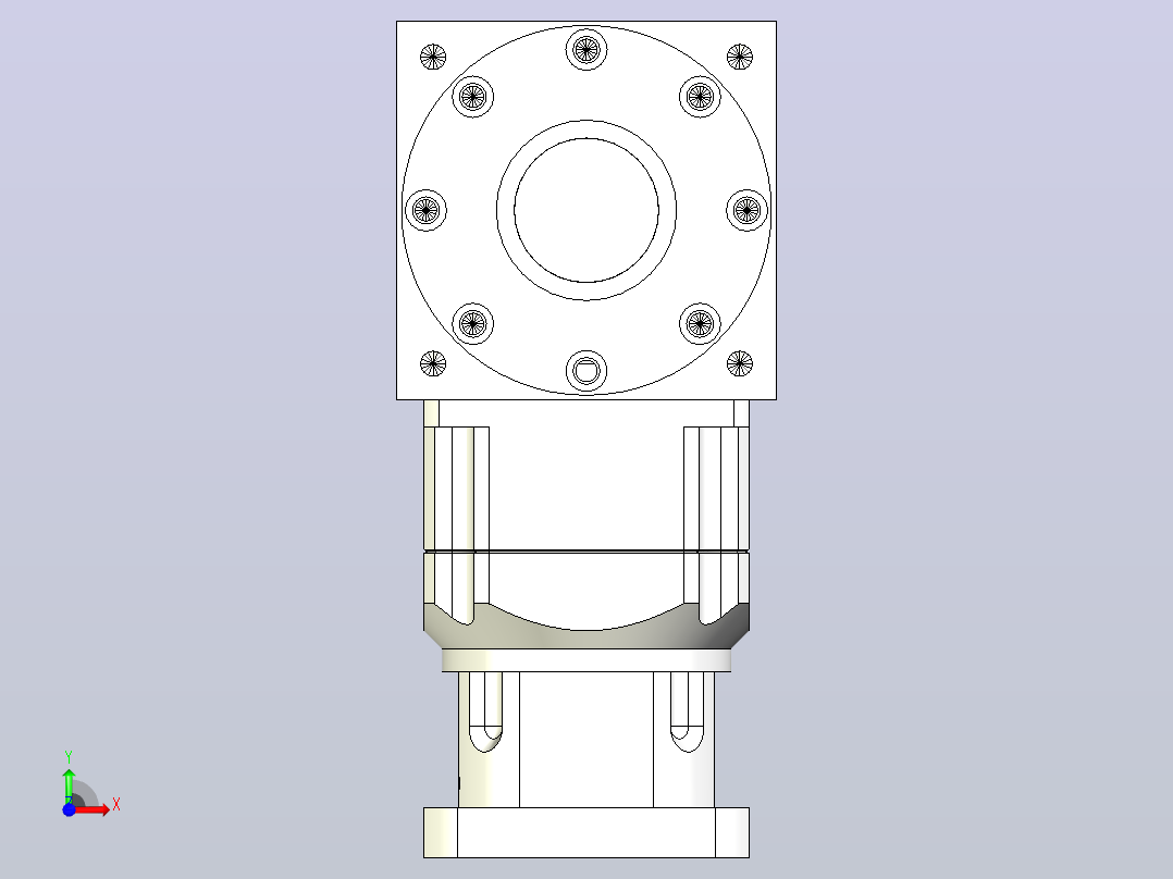 PW210单轴 PGH180T-L2 35-114.3-200-M12转向器前视图