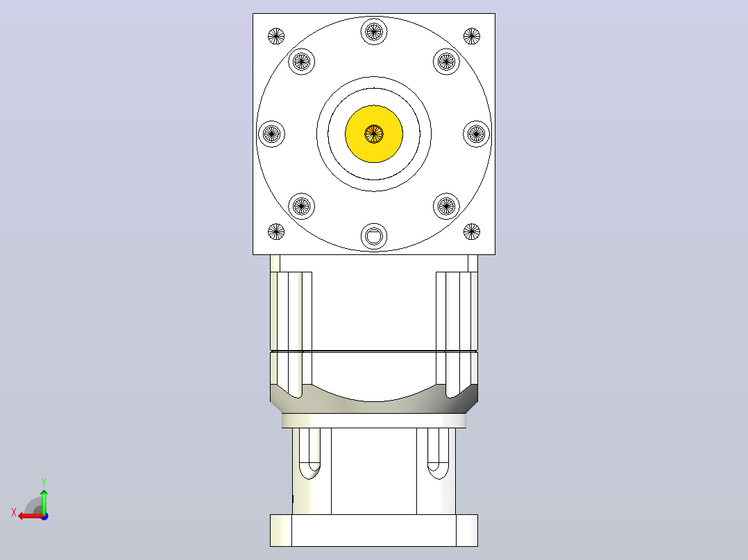 PW210单轴 PGH180T-L2 35-114.3-200-M12转向器后视图