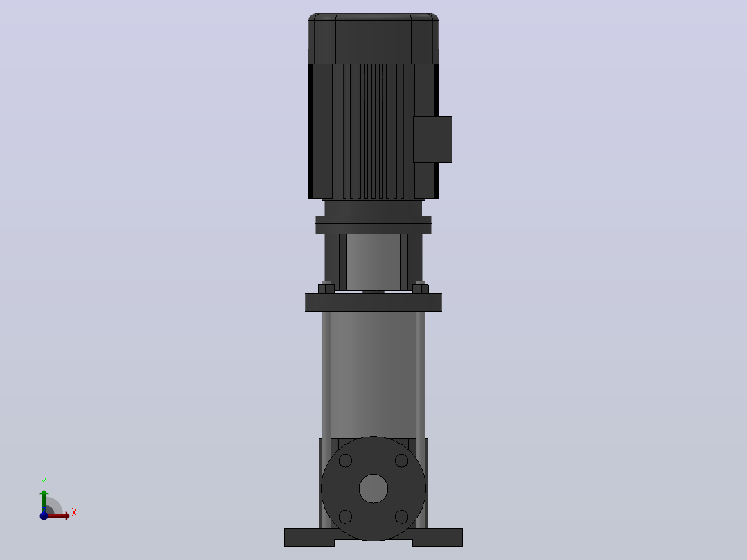 南方泵CDM8-5-2.2KW-（DN40）前视图