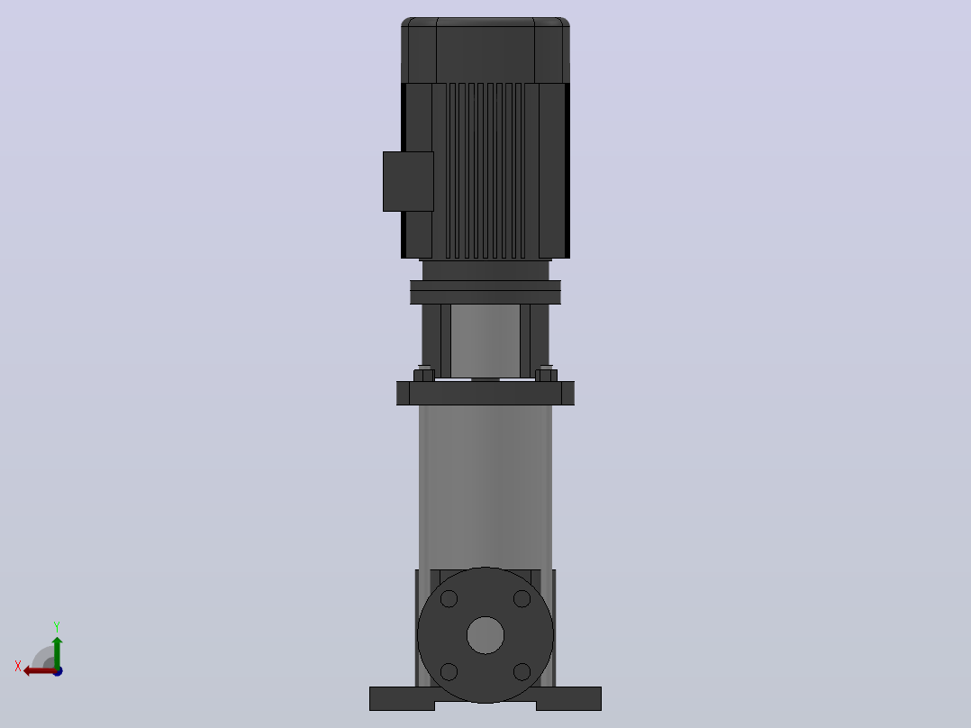 南方泵CDM8-5-2.2KW-（DN40）后视图