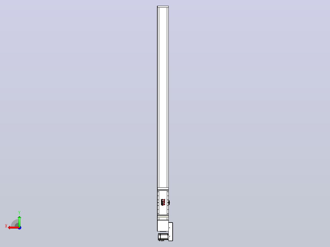 伺服电机集成皮带传动直线执行器TPA-OCB-140-256-L2050-MR-P75-N3后视图