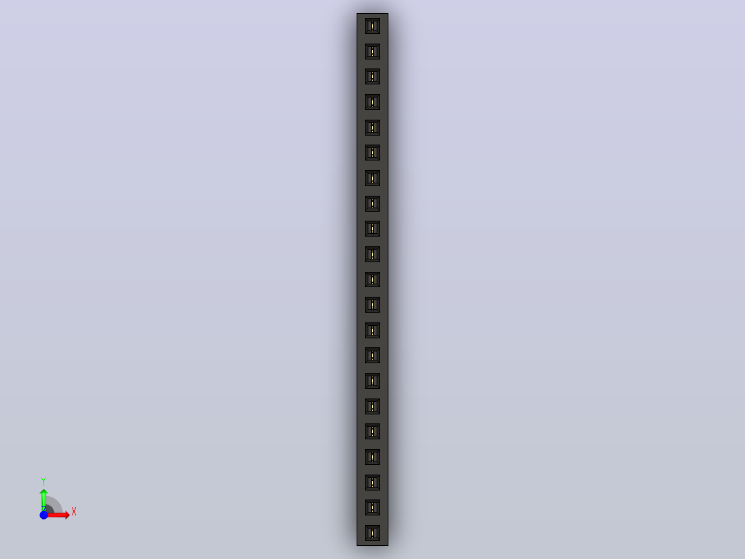 母针头Female_Header_1x21_P2.0_H4.3_straight.step前视图