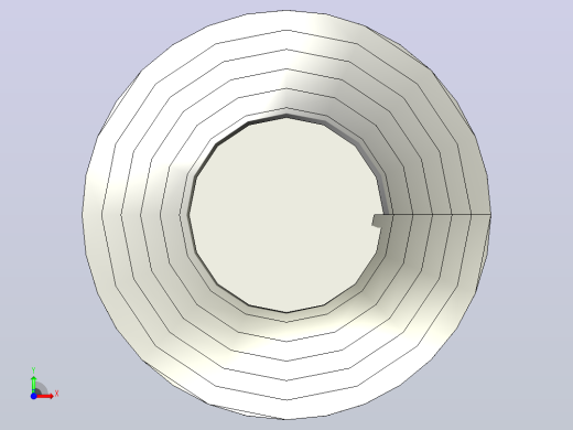 塑料挤出螺钉底部[融合360]前视缩略图