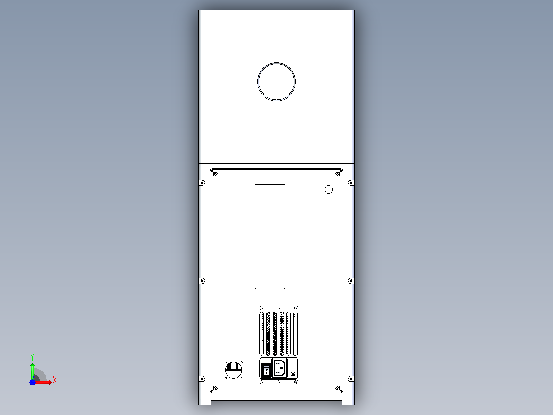 小米空气净化器4lite DIY机箱前视图