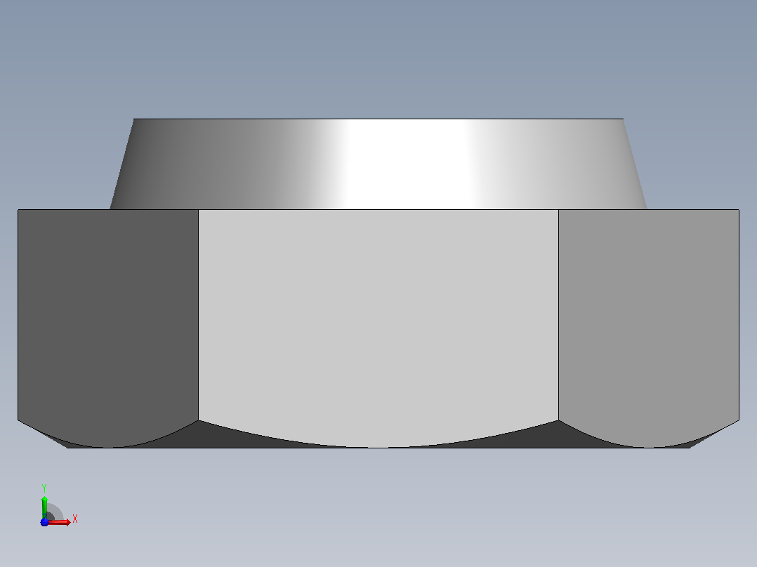 防松螺母 下螺母_M36前视图