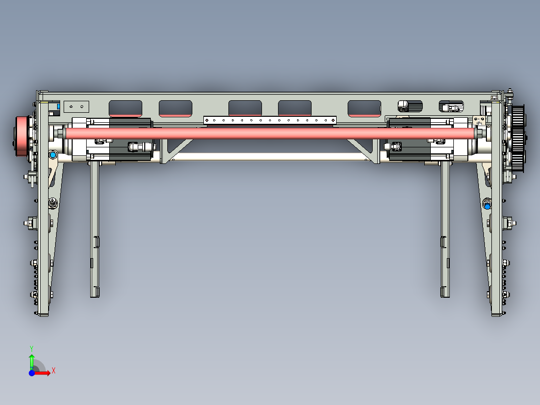 双向夹紧机械抓手x_t前视图