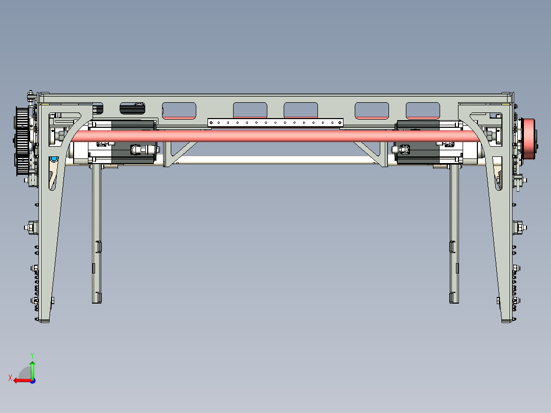 双向夹紧机械抓手x_t后视图