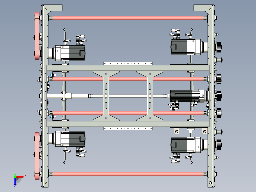 双向夹紧机械抓手x_t俯视图