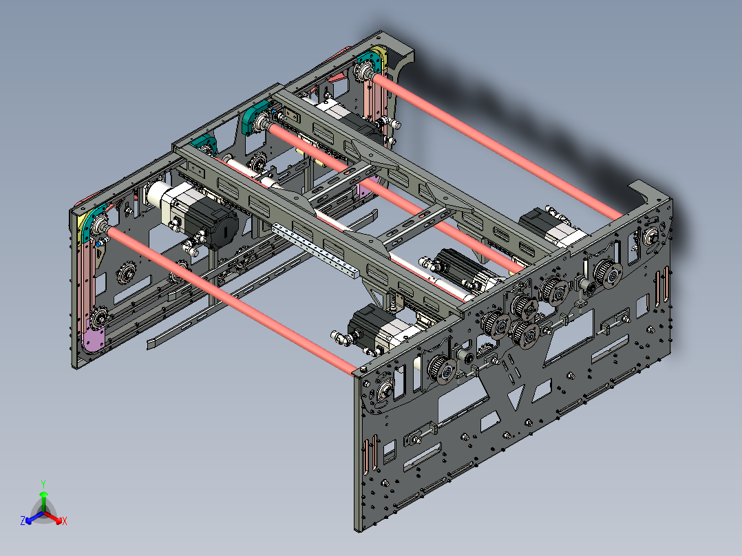 双向夹紧机械抓手x_t正等轴测图