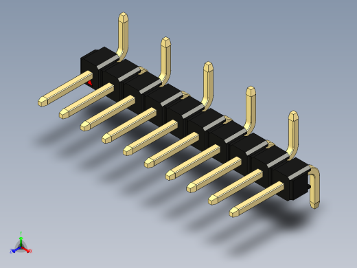 彩色公排针 100mil 2.54mm 系列-DS1022_black_10p_100mil_Type_SMT_R1_rev1.0
