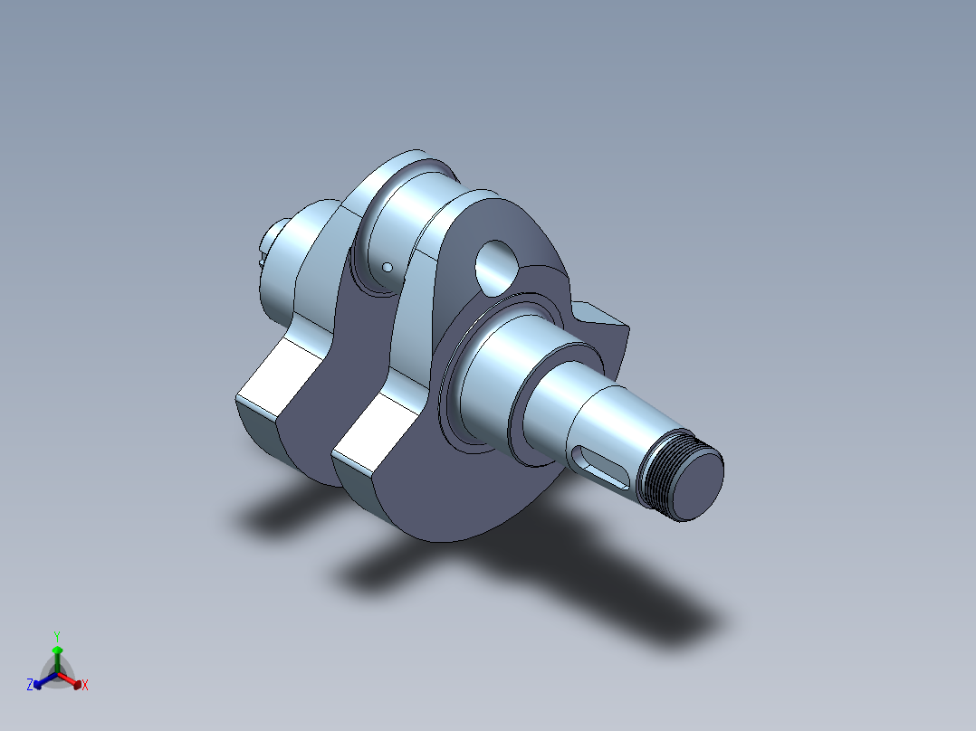 王静图集单拐曲轴0326正等轴测图