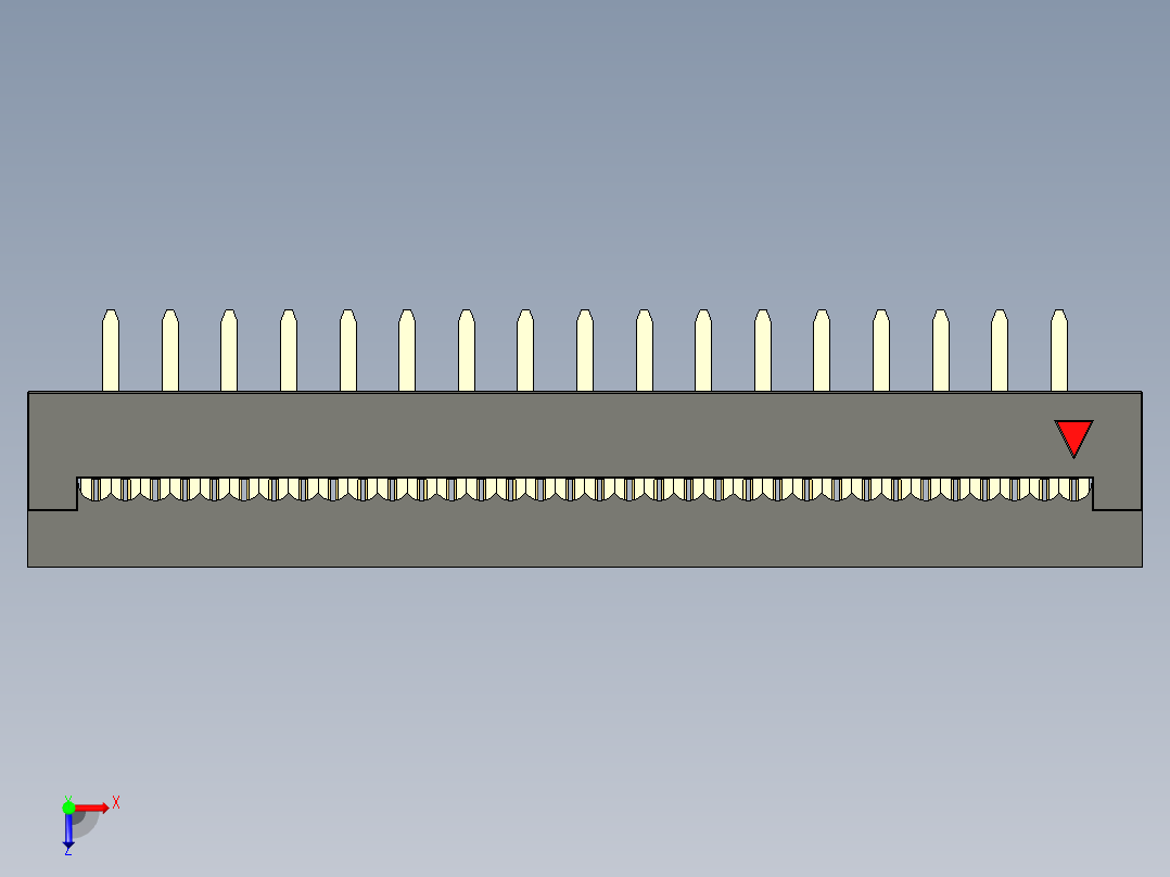 FDC-34 ( DS1018-2.54-34 )俯视图