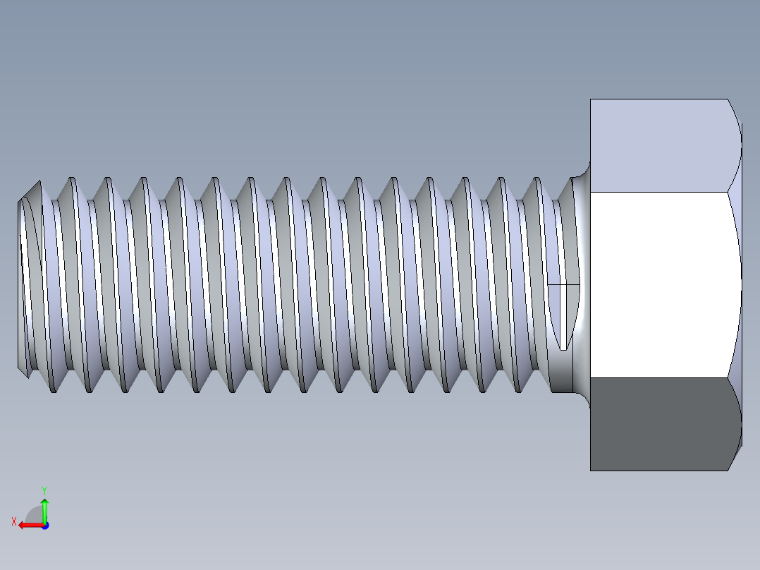 UNC 六角螺栓-Hex Bolt 0.375-16 x 1后视图