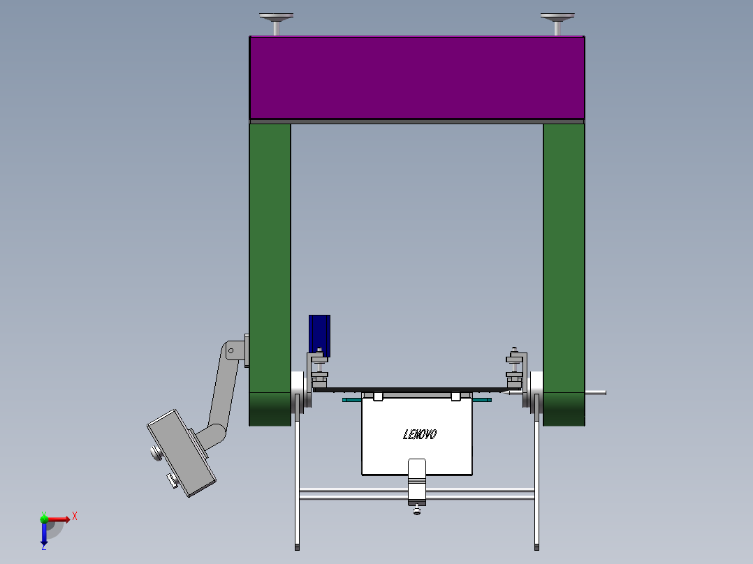 笔记本转轴耐久度实验机俯视图
