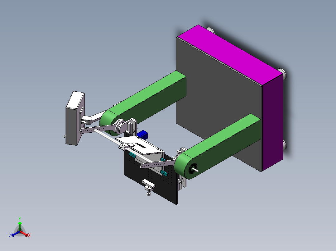 笔记本转轴耐久度实验机正等轴测图