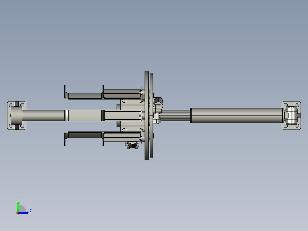 XL575-轮胎定型硫化机装卸胎装置的设计与分析三维proe设计素材左视图