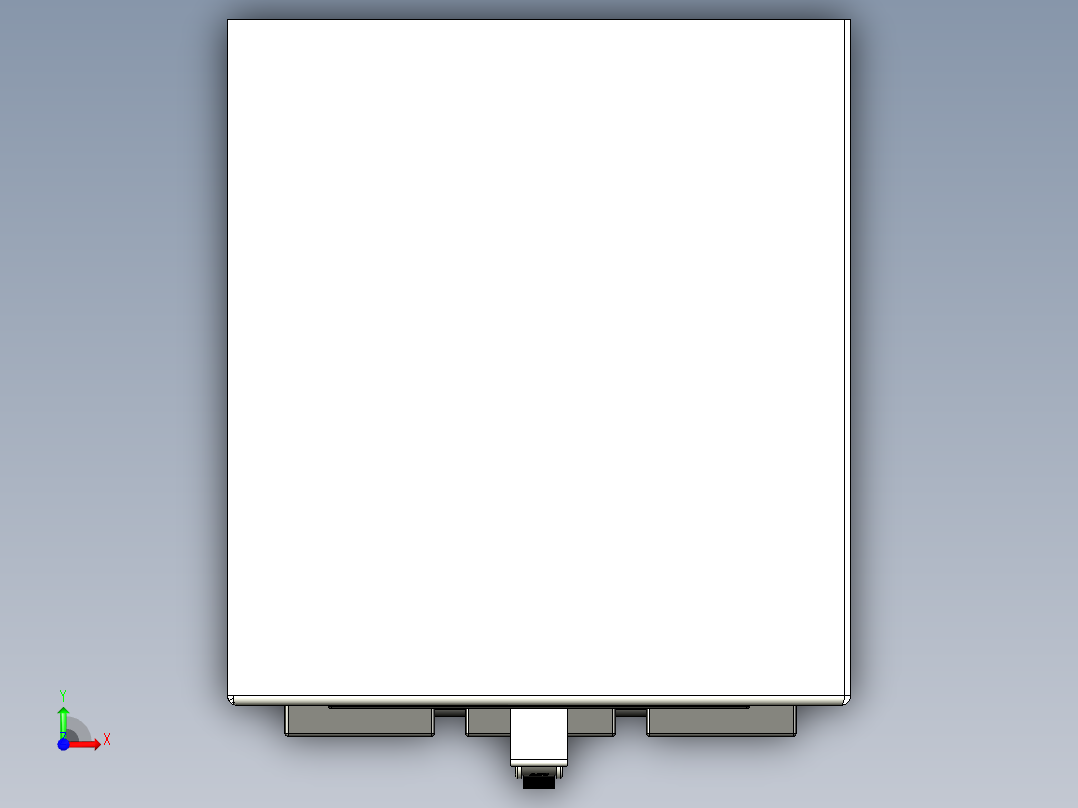 电气控制面板盒尺寸：700-700-300 1.5mm厚前视图