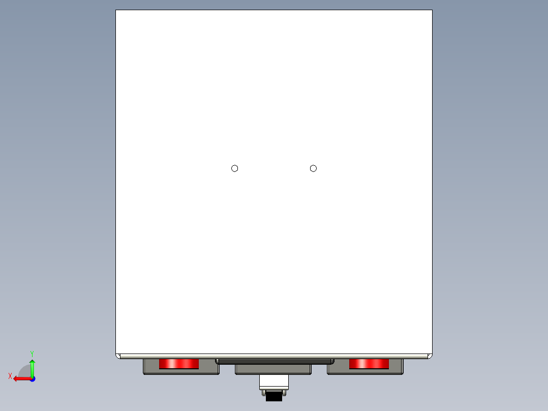 电气控制面板盒尺寸：700-700-300 1.5mm厚后视图