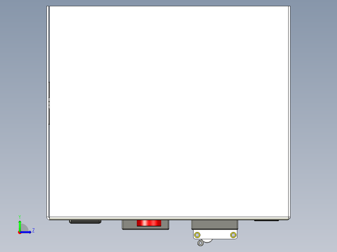 电气控制面板盒尺寸：700-700-300 1.5mm厚左视图