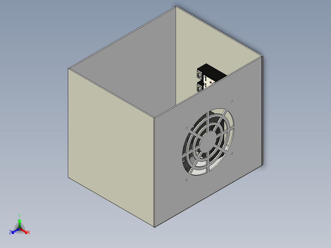 电气控制面板盒尺寸：700-700-300 1.5mm厚正等轴测图